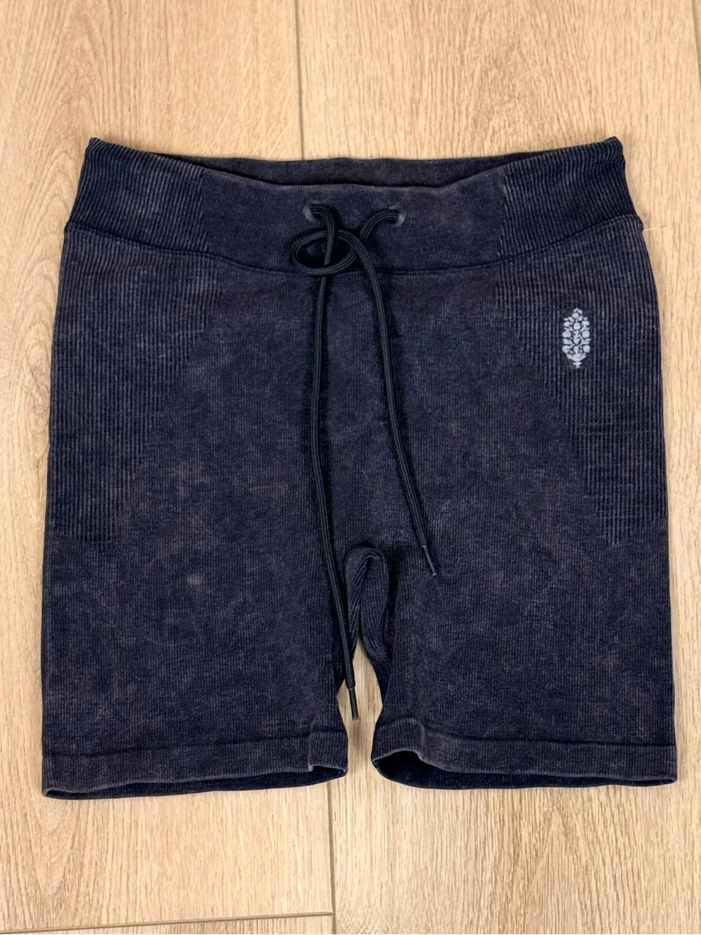 NWOT Free People Movement Go To Rib Shorts Size XS in Washed Black